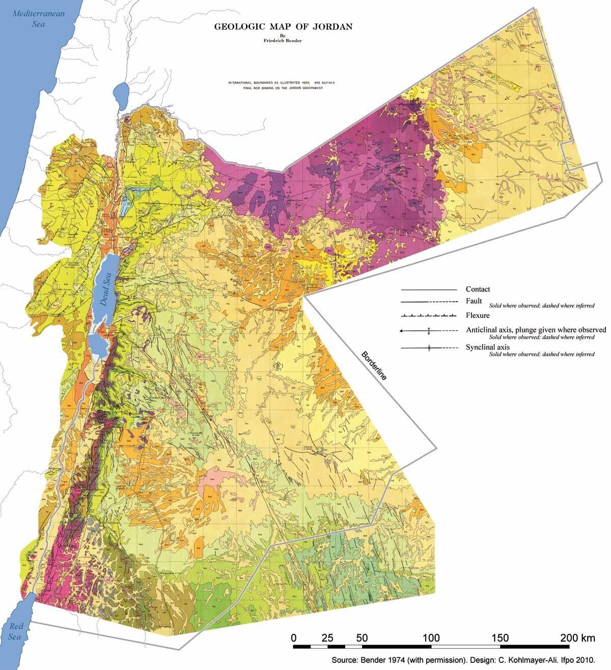 kartta Jordan geologia