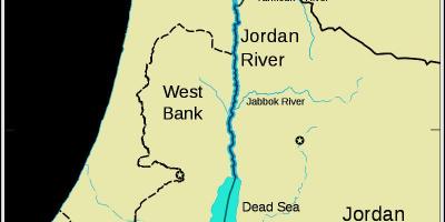 Jordan-joen lähi-idän kartta