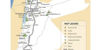 Kartta Jordan railway